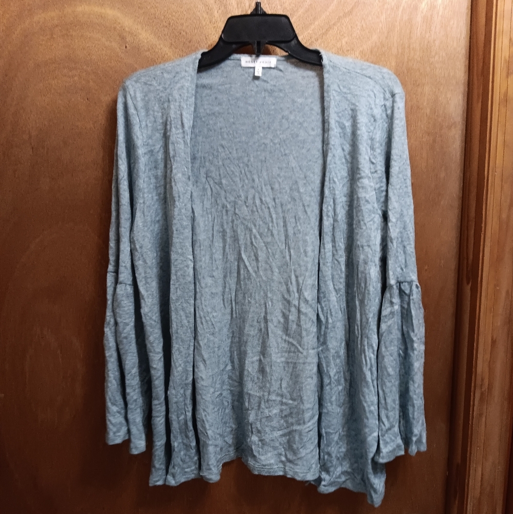 Honey Peace Light  Green Open Front Cardigan Sweater